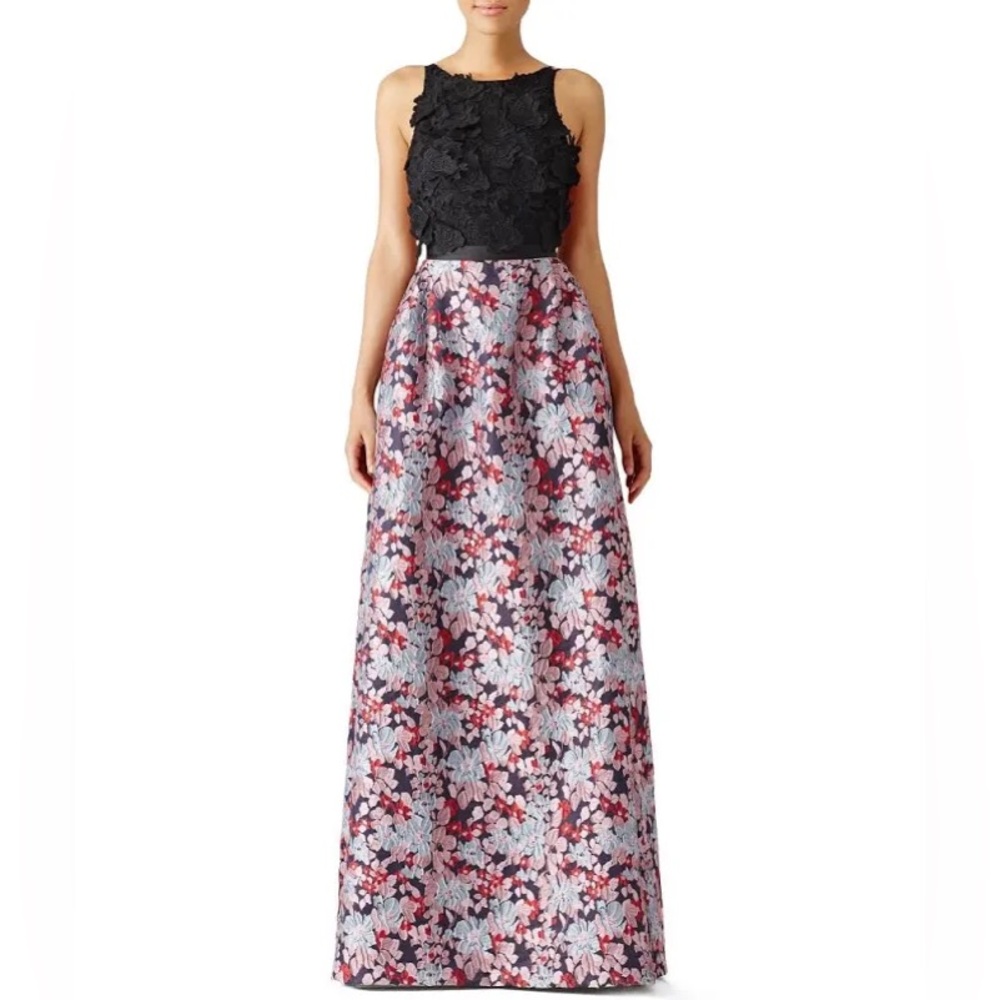 ML Monique Lhuillier |  Multi Floral Jacquard Gown | Prom Formal Guest | Size 12
